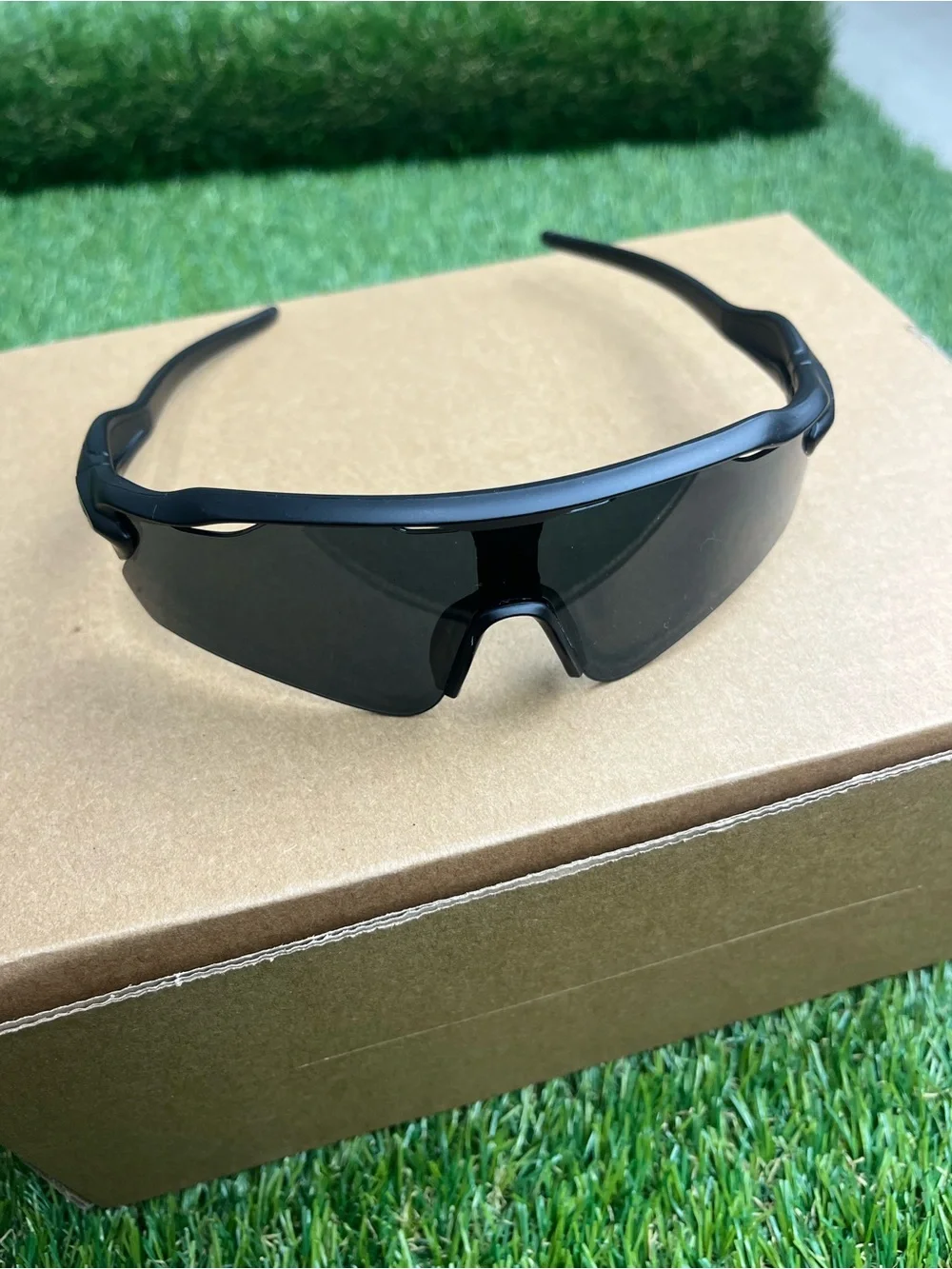 3 Premium Sport Shield Sunglasses - Black/White/Purple Multi-Lens